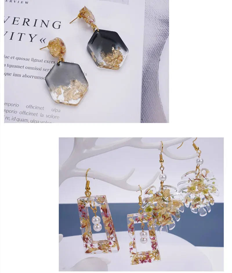 Moule résine époxy boucles d'oreilles pendentif balancent