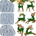 Moule résine époxy élan Noël porte-clés pendentif – 1