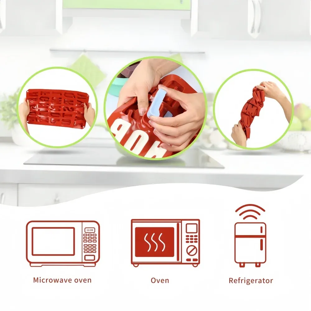 Moule silicone 26 lettres 3D pour bougie et bijoux DIY