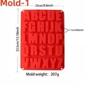 Moule silicone 26 lettres 3D pour bougie et bijoux DIY – Couleur Mold-1