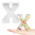 Moule silicone 26 lettres alphabet pour créations artisanales – Couleur Argent (X)
