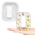 Moule silicone 26 lettres alphabet pour créations artisanales – Couleur Blanc crème (O)