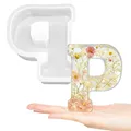 Moule silicone 26 lettres alphabet pour créations artisanales – Couleur BLANC PUR (P)
