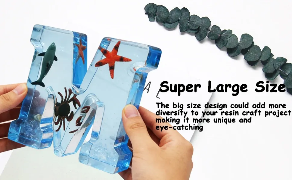Moule silicone 26 lettres alphabet pour créations artisanales
