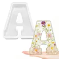 Moule silicone 26 lettres alphabet pour créations artisanales – Couleur Gris clair (A)