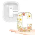 Moule silicone 26 lettres alphabet pour créations artisanales – Couleur jaune clair (C)