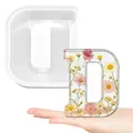 Moule silicone 26 lettres alphabet pour créations artisanales – Couleur kaki foncé (D)
