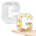 Moule silicone 26 lettres alphabet pour créations artisanales – Couleur Vert armée (G)