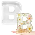 Moule silicone 26 lettres alphabet pour créations artisanales – Couleur vert clair (B)