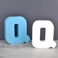 Moule silicone 26 lettres alphabet pour décoration de fête – Couleur Argent (Q)