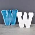Moule silicone 26 lettres alphabet pour décoration de fête – Couleur BLANC (W)