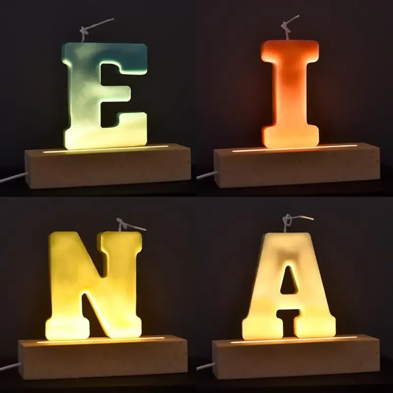 Moule silicone 26 lettres alphabet pour décoration de fête