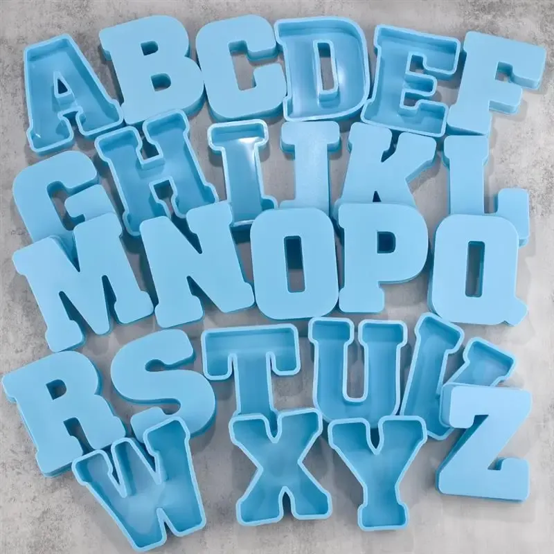 Moule silicone 26 lettres alphabet pour décoration de fête