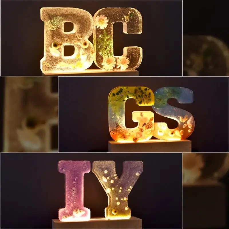 Moule silicone 26 lettres alphabet pour décoration de fête