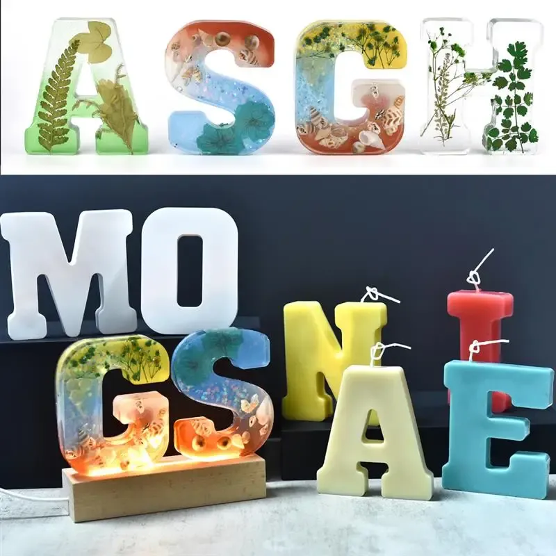 Moule silicone 26 lettres alphabet pour décoration de fête