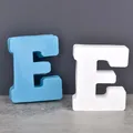 Moule silicone 26 lettres alphabet pour décoration de fête – Couleur GRIS FONCÉ (E)