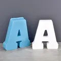 Moule silicone 26 lettres alphabet pour décoration de fête – Couleur Gris clair (A)