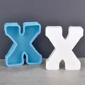 Moule silicone 26 lettres alphabet pour décoration de fête – Couleur gris (X)