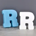 Moule silicone 26 lettres alphabet pour décoration de fête – Couleur Marron (R)