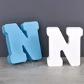 Moule silicone 26 lettres alphabet pour décoration de fête – Couleur Or (N)
