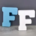 Moule silicone 26 lettres alphabet pour décoration de fête – Couleur prune (F)