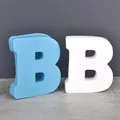 Moule silicone 26 lettres alphabet pour décoration de fête – Couleur vert clair (B)