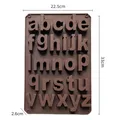 Moule silicone 26 lettres alphabet pour décoration DIY – Couleur Lowercase