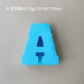 Moule silicone 26 lettres majuscules pour bougie et savon DIY – Couleur A blue