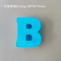 Moule silicone 26 lettres majuscules pour bougie et savon DIY – Couleur B blue