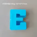 Moule silicone 26 lettres majuscules pour bougie et savon DIY – Couleur E blue