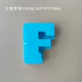 Moule silicone 26 lettres majuscules pour bougie et savon DIY – Couleur F blue