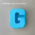 Moule silicone 26 lettres majuscules pour bougie et savon DIY – Couleur G blue
