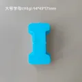 Moule silicone 26 lettres majuscules pour bougie et savon DIY – Couleur I blue