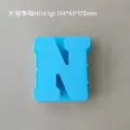 Moule silicone 26 lettres majuscules pour bougie et savon DIY – Couleur N blue