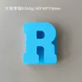 Moule silicone 26 lettres majuscules pour bougie et savon DIY – Couleur R blue