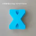 Moule silicone 26 lettres majuscules pour bougie et savon DIY – Couleur X blue
