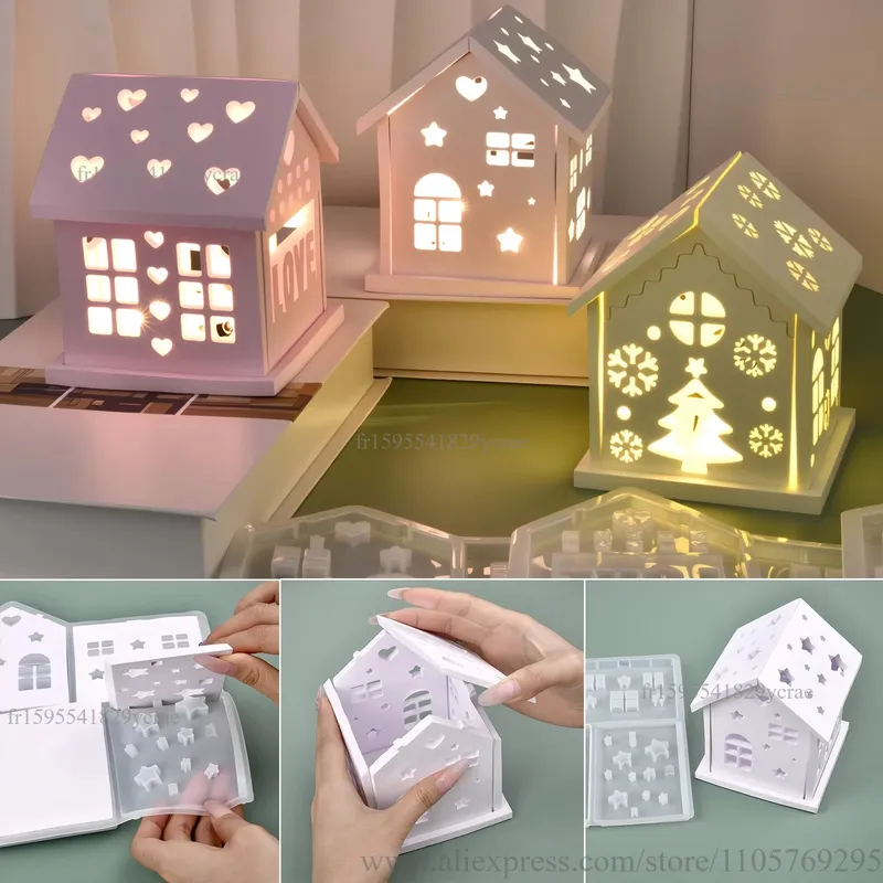 Moule silicone 3D maison pour résine époxy et plâtre