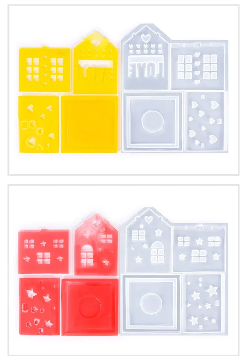 Moule silicone 3D maison pour résine époxy et plâtre