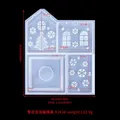 Moule silicone 3D maison pour résine époxy et plâtre – Couleur Snowflakes