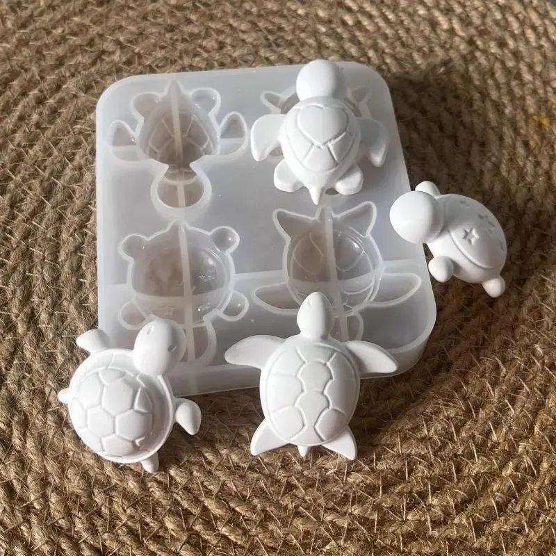 Moule silicone 4 tortues pour résine et bougies