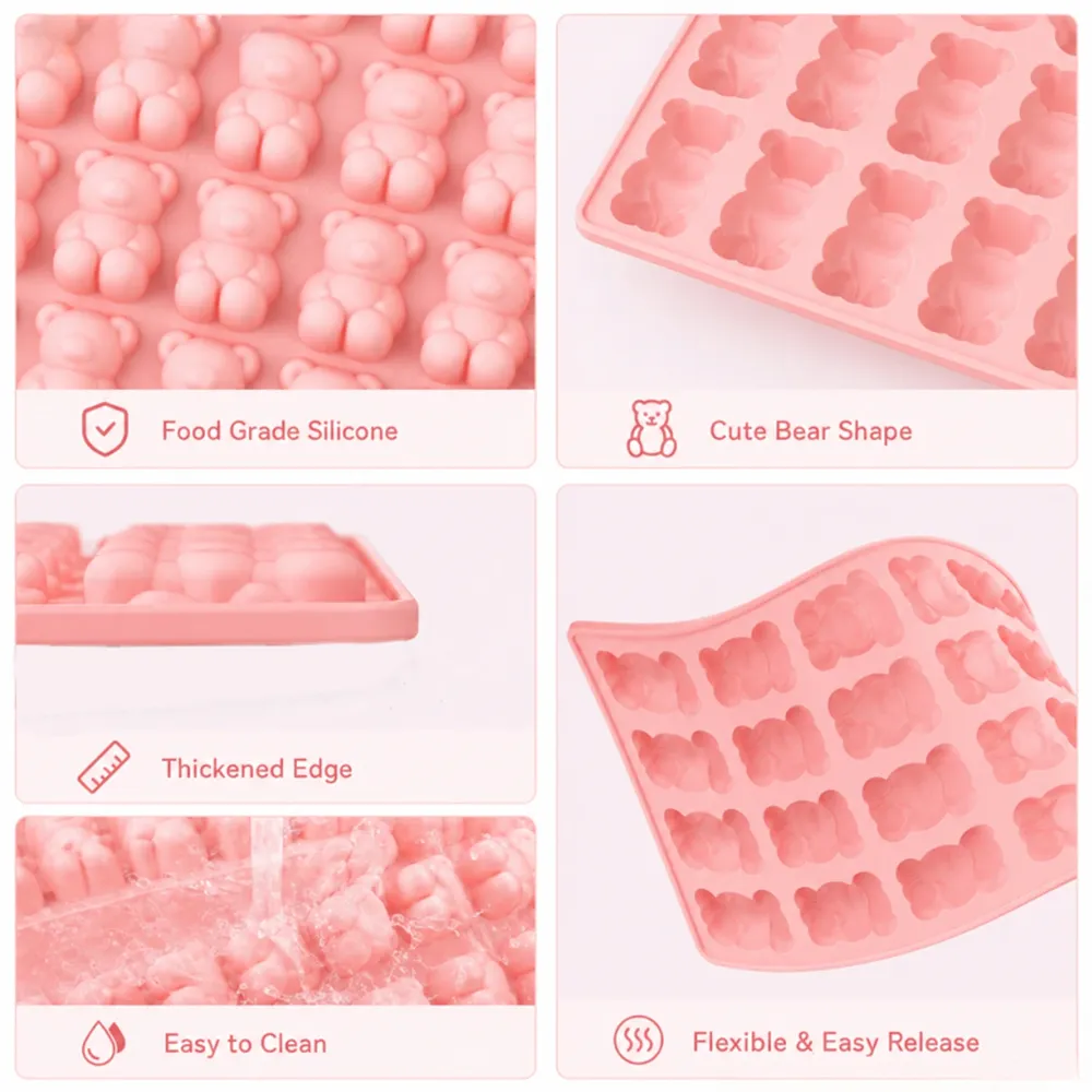 Moule silicone 40 ours pour chocolats et bonbons gélifiés