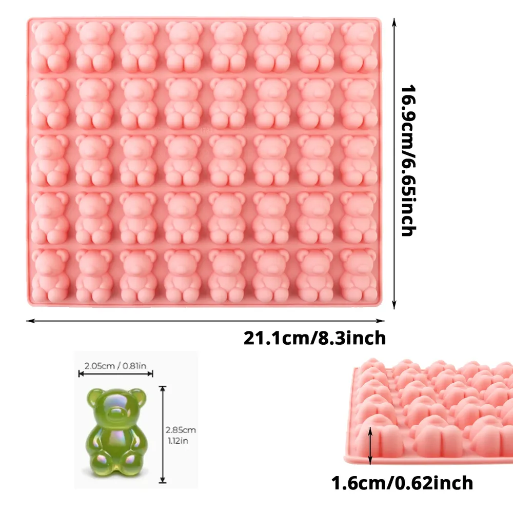 Moule silicone 40 ours pour chocolats et bonbons gélifiés