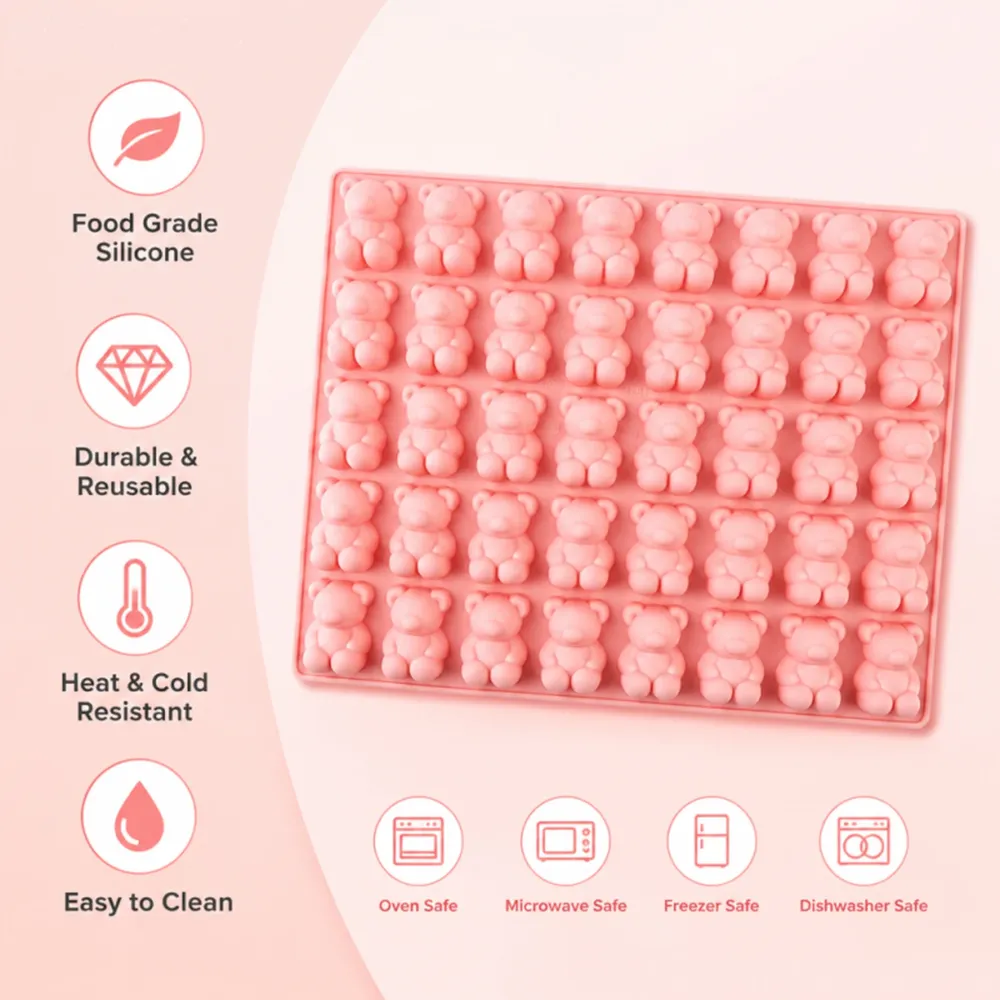 Moule silicone 40 ours pour chocolats et bonbons gélifiés