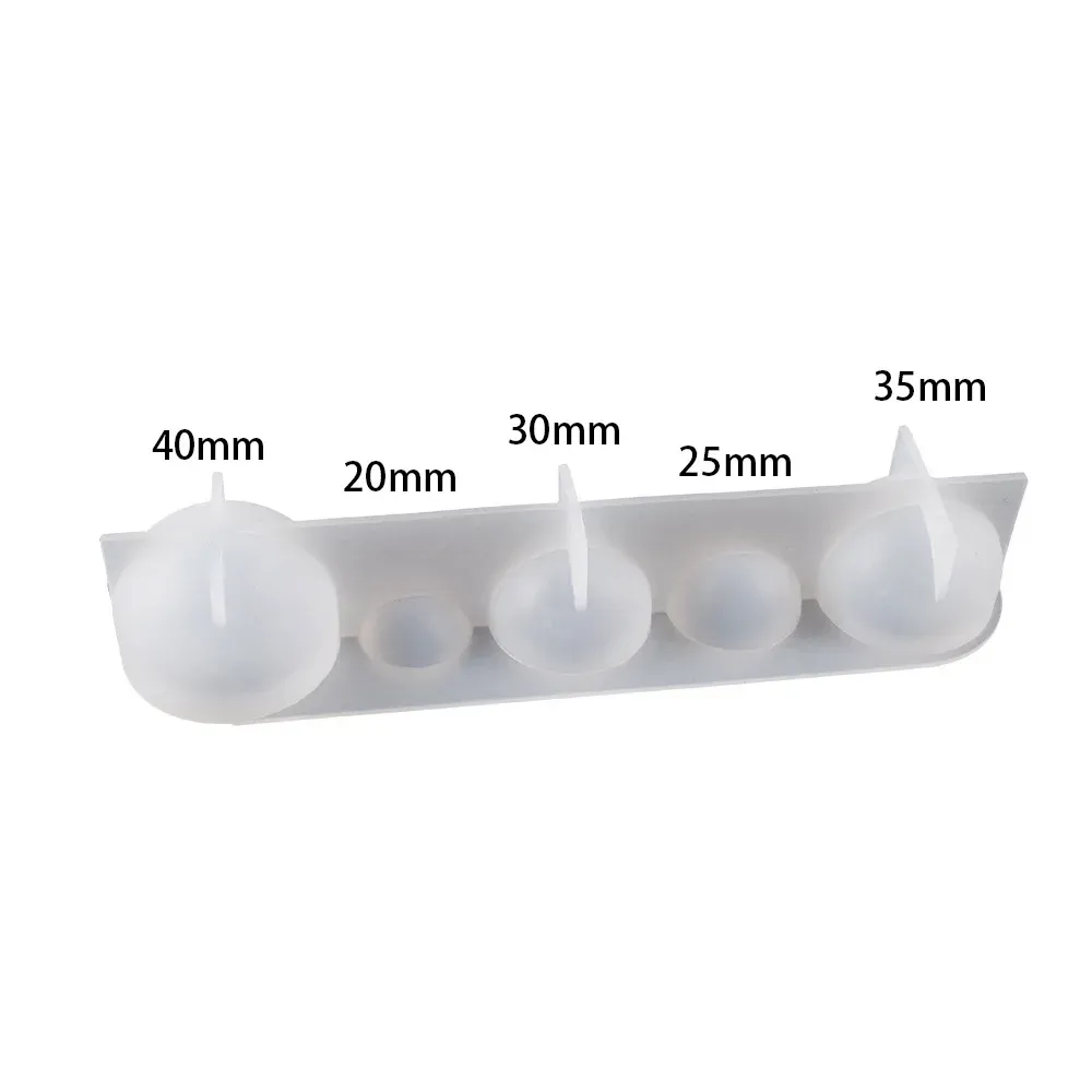 Moule silicone 5 cavités sphère 20 à 40 mm pour bijoux