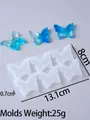 Moule silicone 6 cavités boucles d'oreilles cœur papillon – Couleur Butterfly