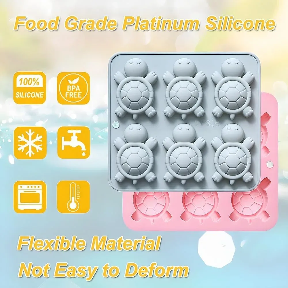 Moule silicone 6 ou 28 tortues pour chocolats et gâteaux