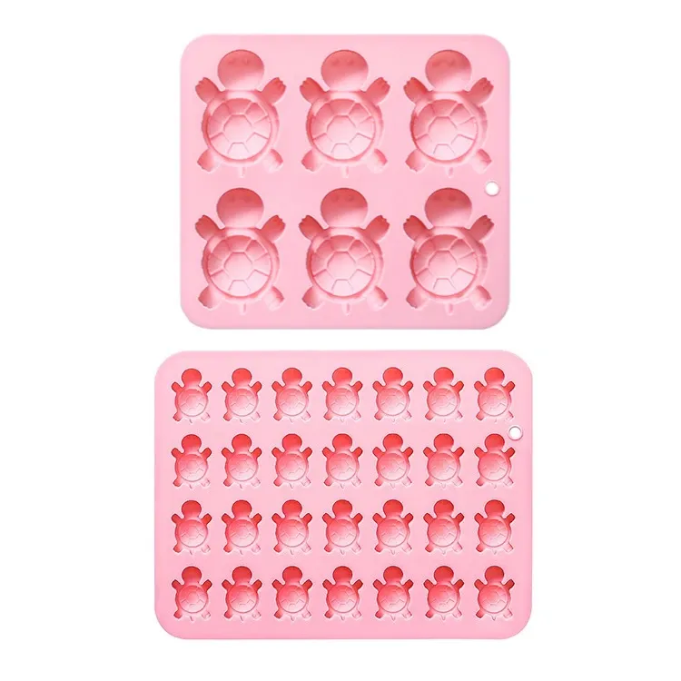 Moule silicone 6 ou 28 tortues pour chocolats et gâteaux