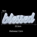Moule silicone 6 styles lettres pour bijoux et décoration DIY – Couleur Blessed
