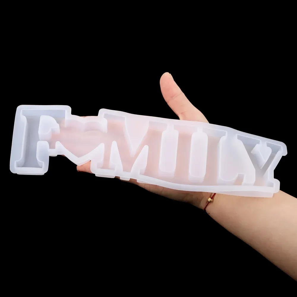 Moule silicone 6 styles lettres pour bijoux et décoration DIY