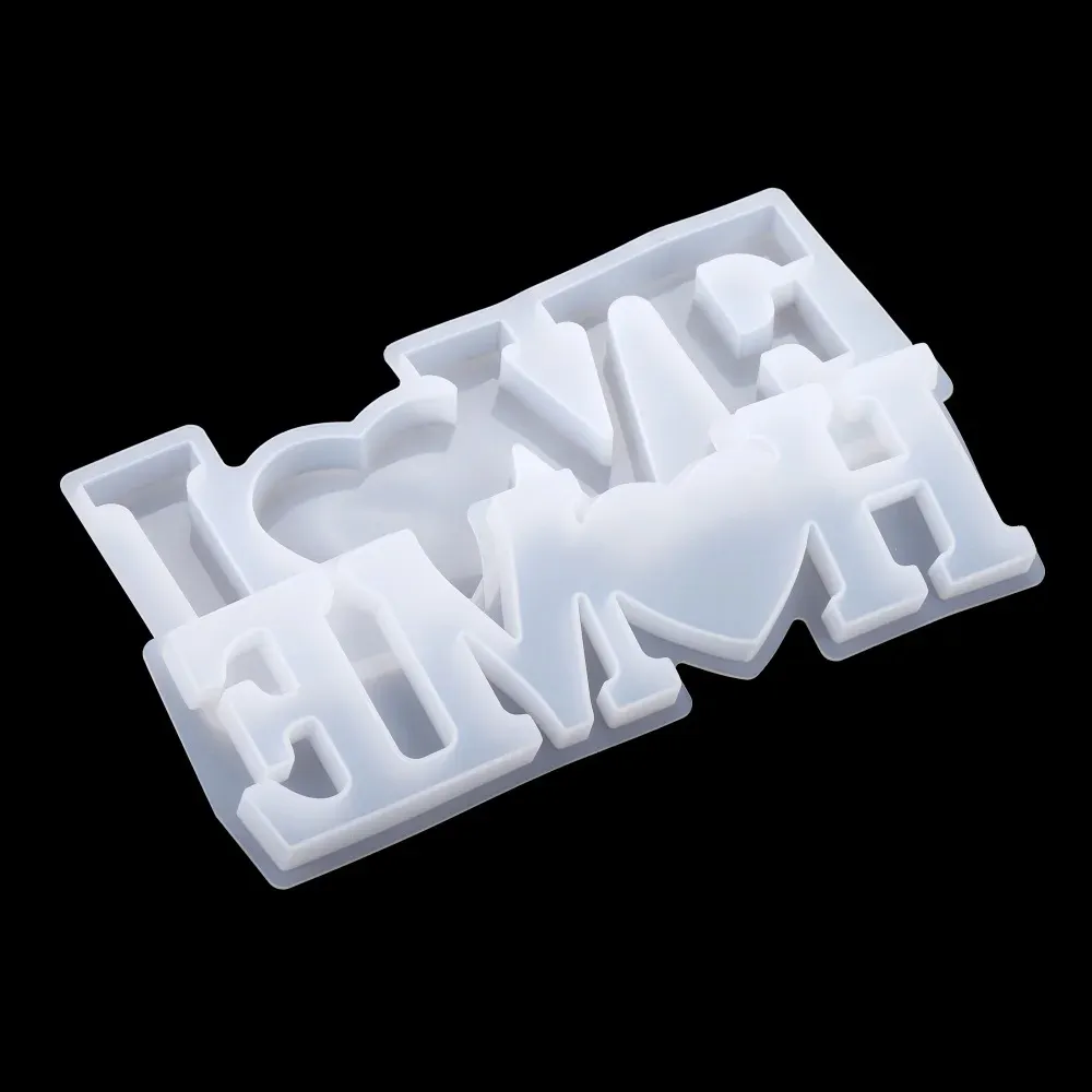 Moule silicone 6 styles lettres pour bijoux et décoration DIY